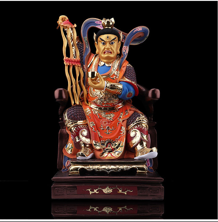 监斋菩萨佛像树脂佛像神像大圣紧那罗王菩萨彩绘佛堂斋堂摆件新品