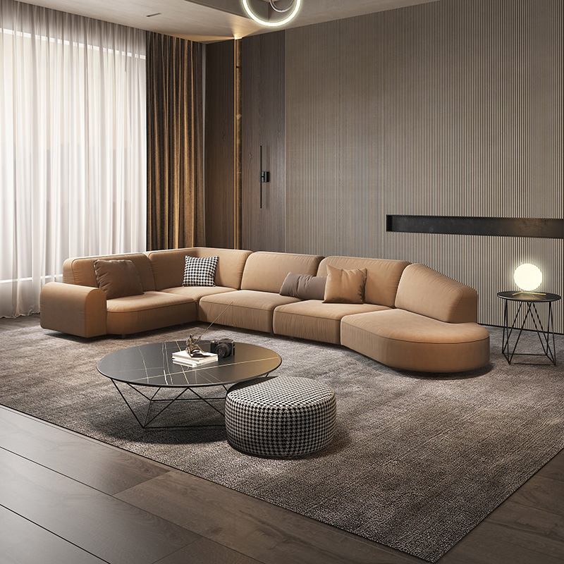 纳威2021年新款沙发客厅免洗科技布意大利设计师新款大小户型定制