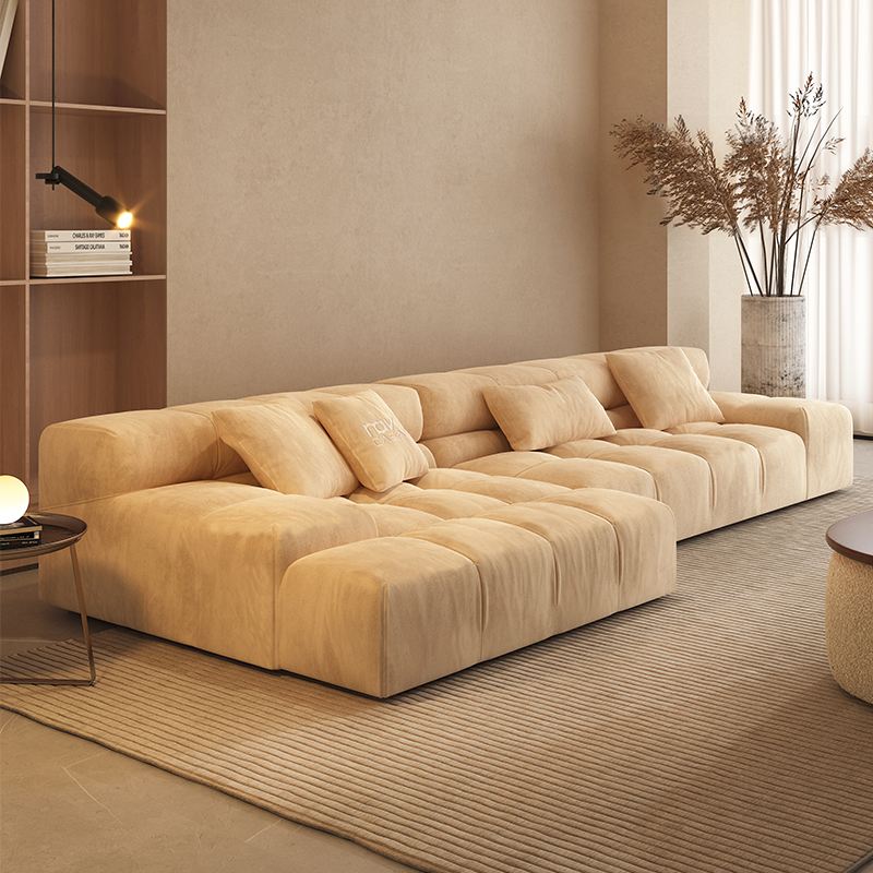 纳威小户型沙发客厅2024新款奶油风网红泡芙沙发科技布艺北欧现代