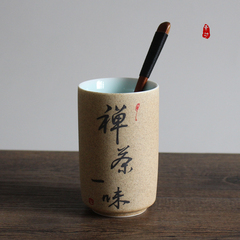 景德镇手绘书法陶瓷马克杯个性简约磨砂咖啡杯情侣杯家用办公茶杯