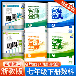 2023新版BFB初中课时优化名师金典七年级下册数学科学浙教版A本+B本初一同步练习册作业本课时单元测试辅导练习真题总复习资料必刷