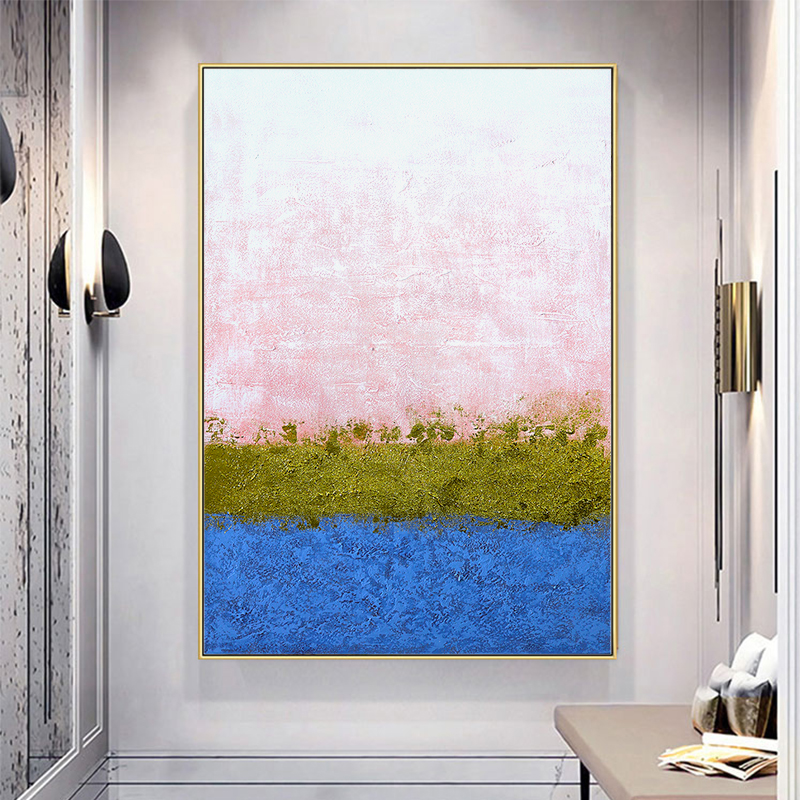 现代简约玄关手绘抽象油画客厅床头轻奢装饰画餐厅卧室横竖版挂画