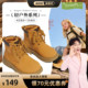 斯纳菲儿童马丁靴女童大黄靴春秋季新款草原户外防滑登山男童短靴