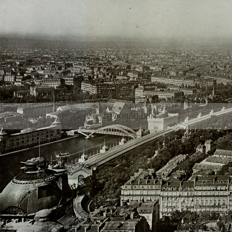 1900年法国巴黎世界世界博览博览会全景摄影集老照片历史资料设计素材