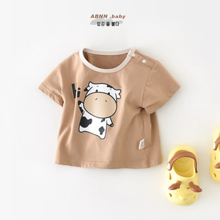 婴儿短袖衣服夏季新款男童清凉T恤韩版卡通薄款上衣小宝宝夏装潮