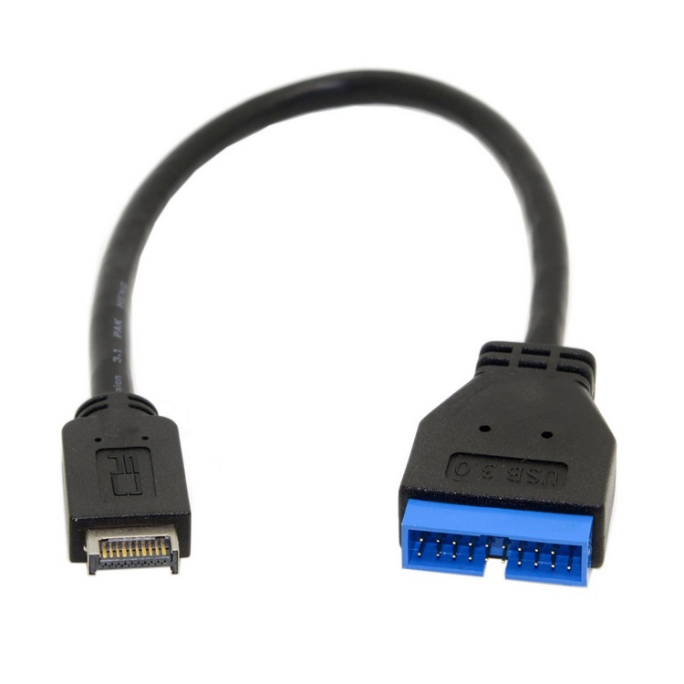 主板Type-E USB3.1迷你20Pin转USB3.0 20Pin19Pin主板插针转接线