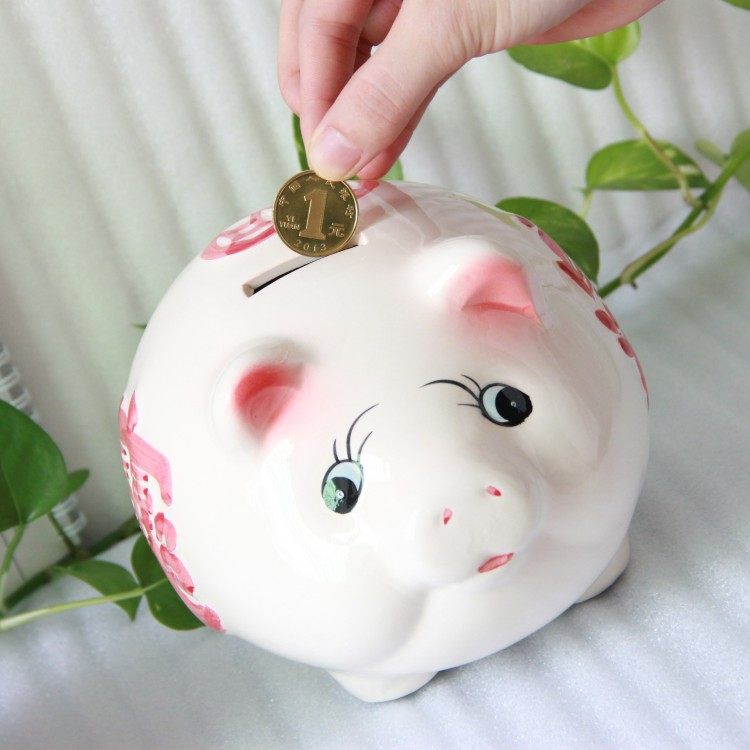 猪猪存钱罐陶瓷创意儿童生日礼物可爱福猪花猪金猪招财猪储蓄钱罐