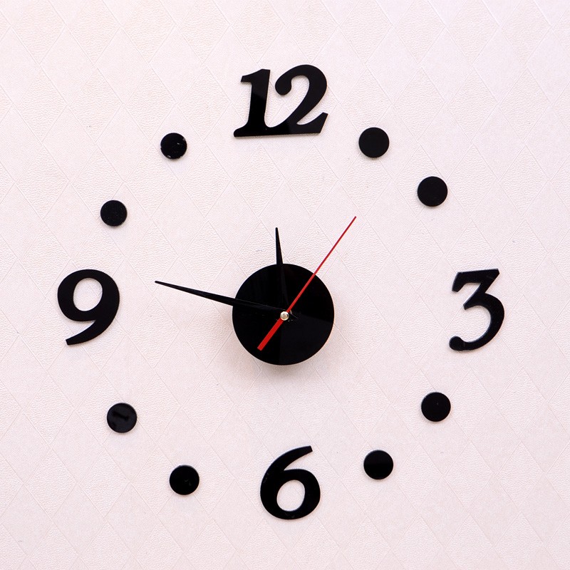 创意时尚亚克力数字DIY挂钟客厅静音挂表简约时钟装饰钟表