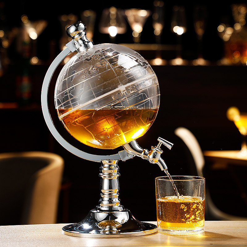 网红地球仪倒酒器扎啤机酒炮分酒器啤酒机酒塔酒吧专用酒桶用品