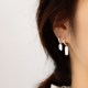s925银lucky耳扣女气质韩国个性小众设计感不对称网红高级感耳圈