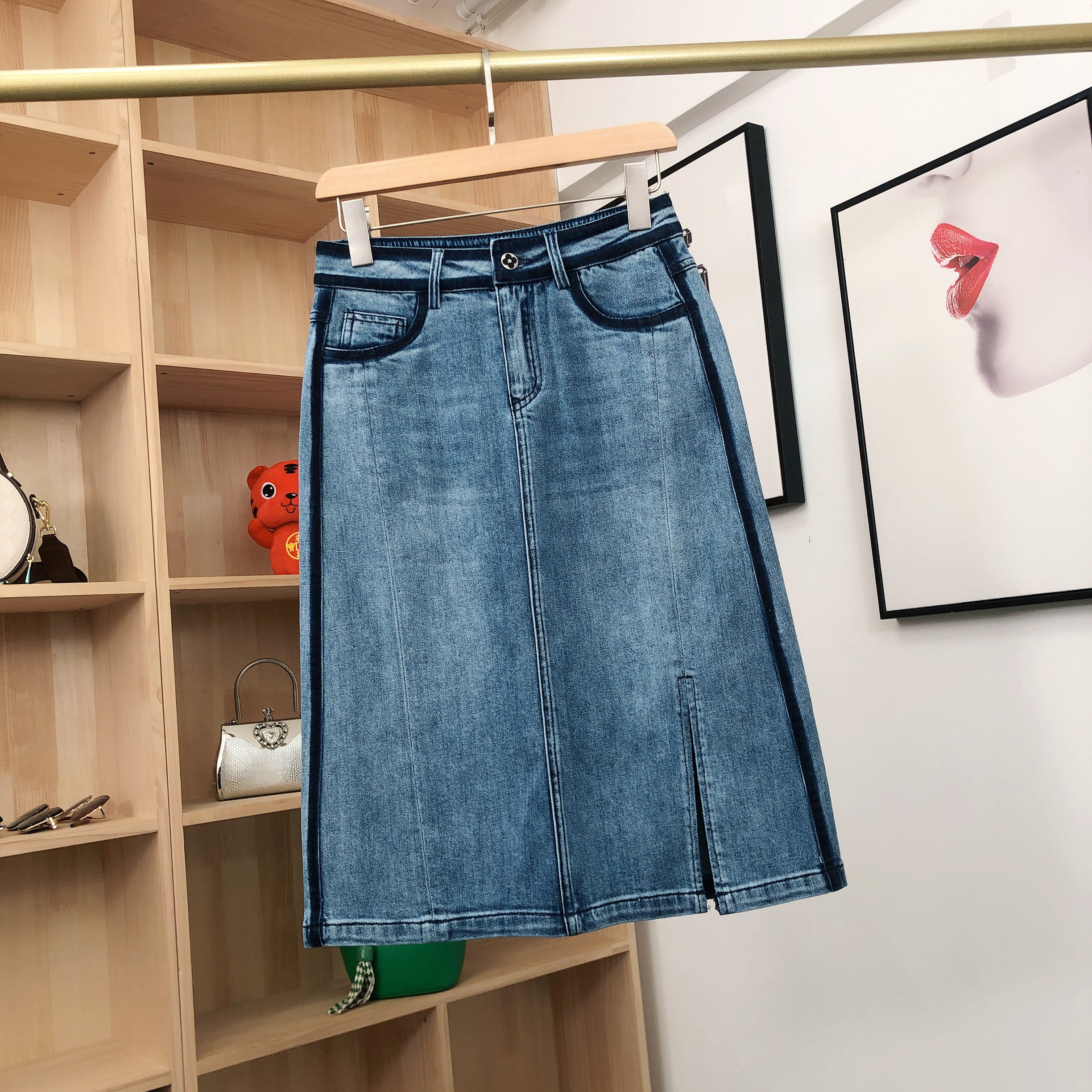 牛仔裙女2020新款半身裙长