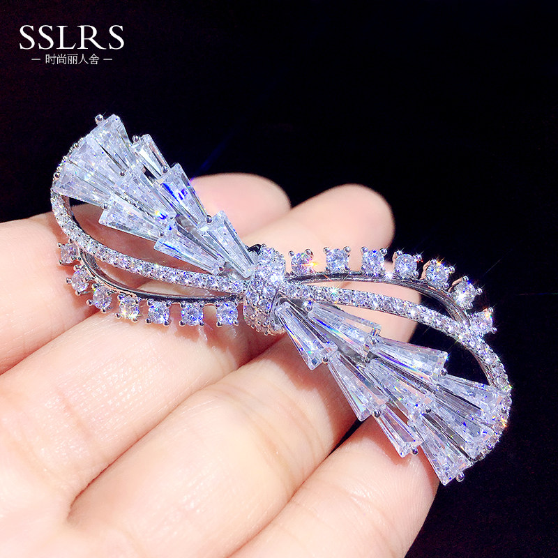 锆石发夹发卡带钻弹簧夹韩国气质高档