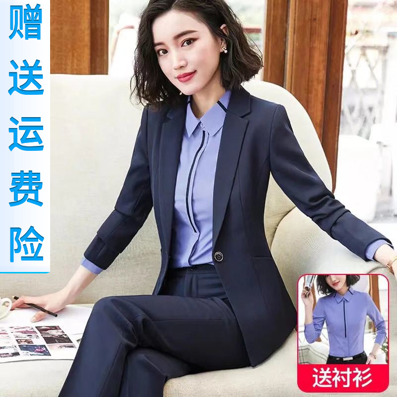 小西装外套女韩版西服时尚职业装套装女士正装上衣黑色工作服秋冬