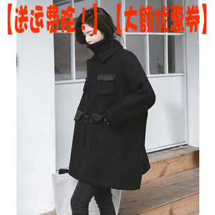 加棉加厚双面羊绒大衣韩版冬季新款中款宽松妮子毛呢外套41女