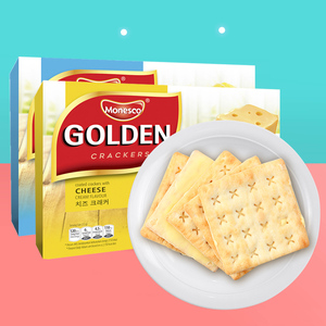 印尼进口莫斯可奶油奶酪涂层苏打饼干192g休闲美味办公室零食