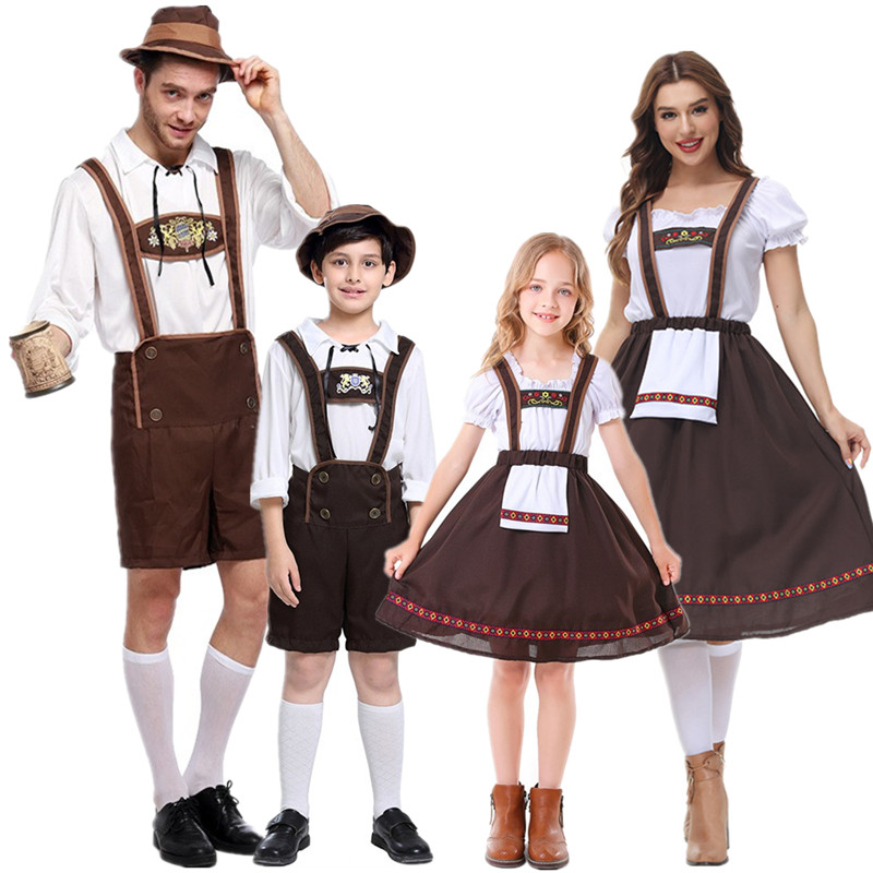 法国男女童表演服装德国民族传统巴伐利亚儿童节舞台演出啤酒服装