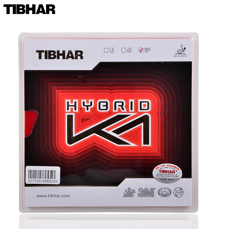 tibhar挺拔hygrid混动红蓝k1plus乒乓球拍胶皮进口粘性反胶套胶