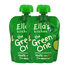 英国Ella's Kitchen艾拉厨房婴儿天然绿色水果混合泥宝宝辅食进口