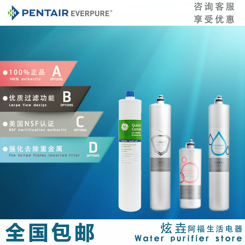 GE通用净水器主滤芯CTO ATS2500 5000 VOC6000 VIR1500 300包邮