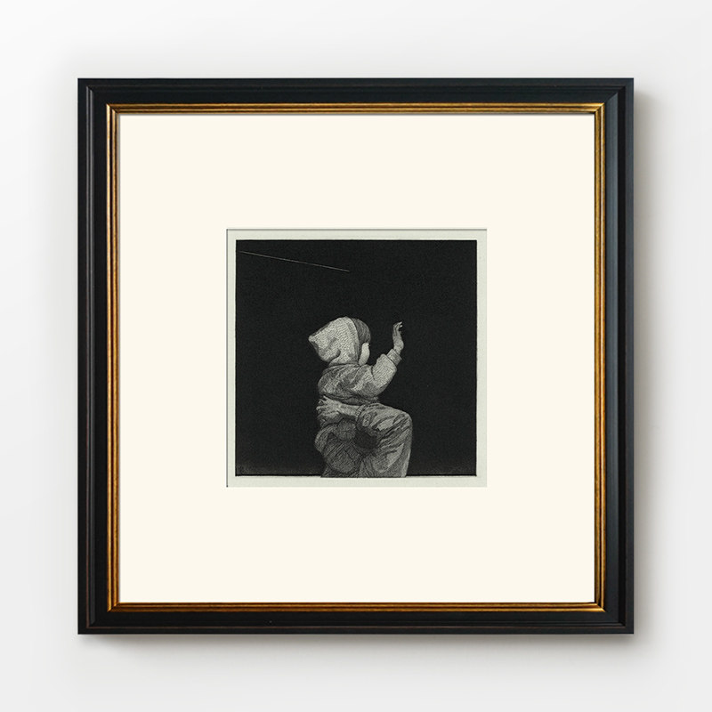 美式经典风格装饰画黑色画框正方形带卡纸壁画走廊玄关墙面装饰画