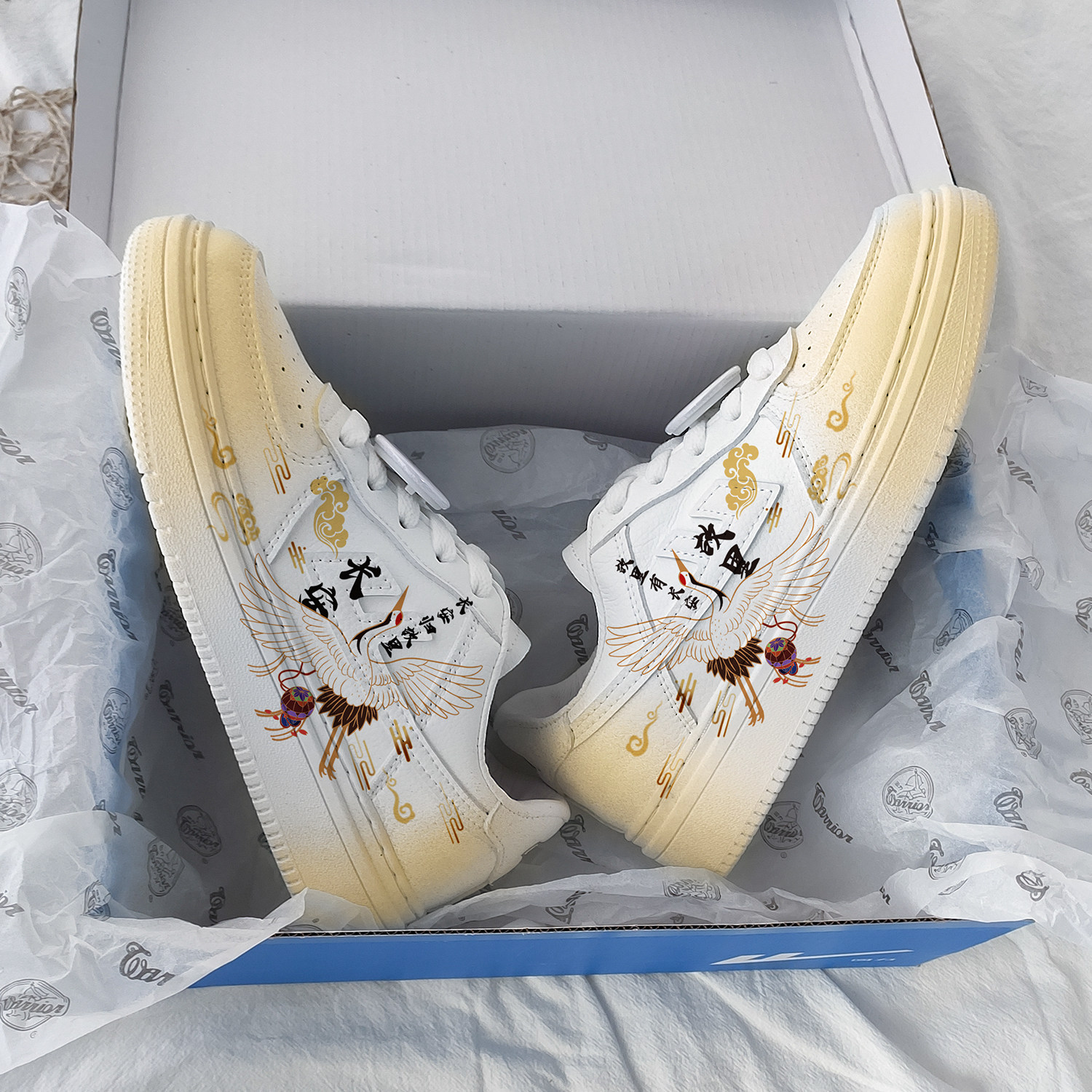 回力ow联名板鞋男国潮女鞋国风限量款运动休闲鞋樱花情侣鞋夏季