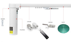 智能开合帘电动窗帘电机套装/433遥控自动静音轨道/厂家直销
