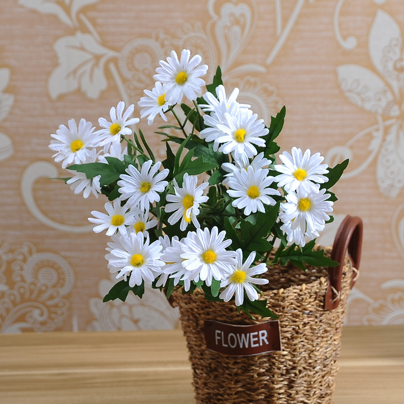 诺凡汀兰9头把束小雏菊田园仿真花家居装饰摆件仿真花波斯菊