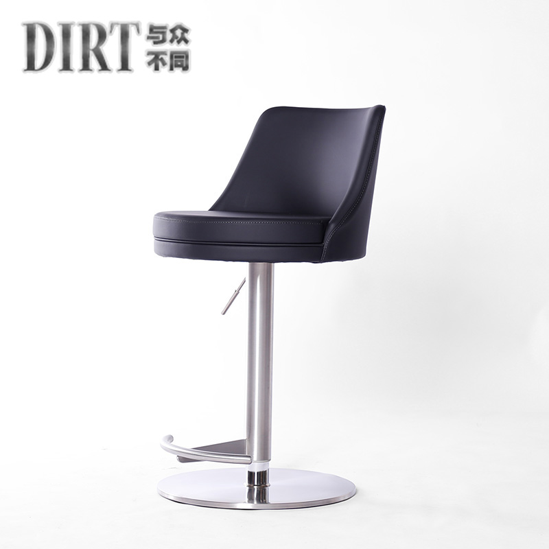旋转高吧椅现代简约升降椅子北欧轻奢可调节靠背吧台凳餐厅吧台椅
