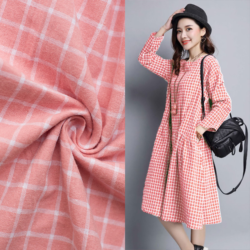 时装面料布料 高档色织格子全棉棉布衬衫裙子服装面料 纯棉 春秋