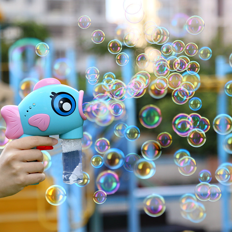 吹泡泡器儿童玩具不自动泡泡枪补充液大眼鱼泡泡机手动不带电池