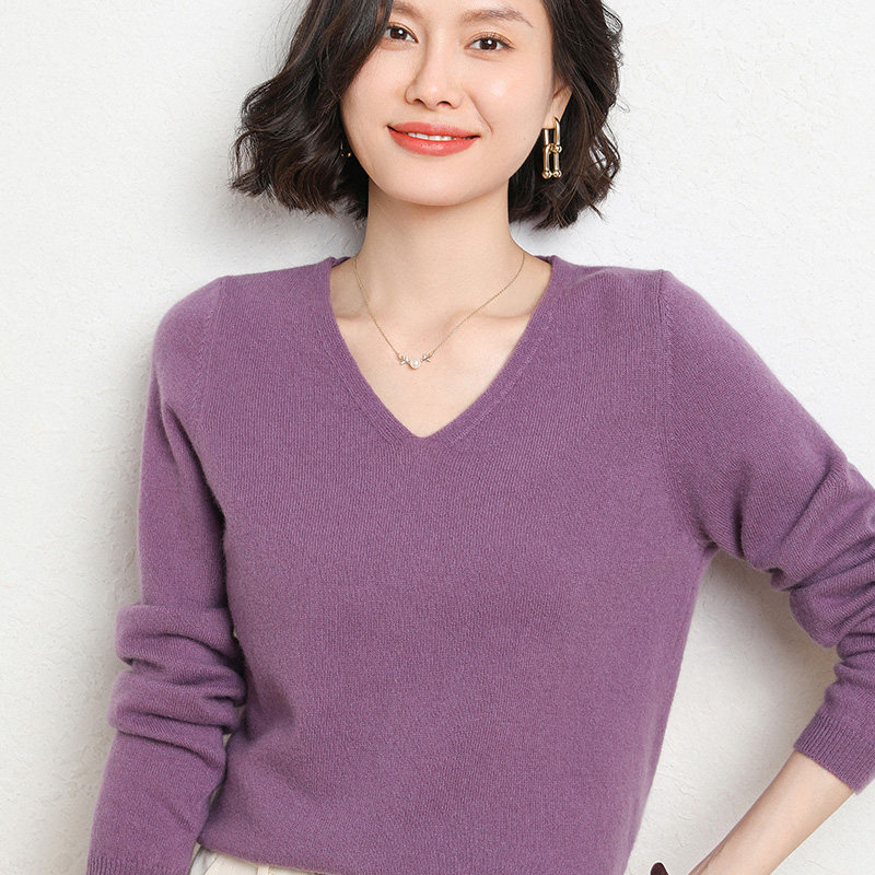 鸡心领毛衣女针织衫