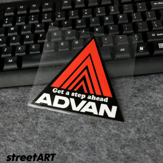 贴纸反光advan改装汽车车贴三角形警示装饰轮毂汽车装饰贴