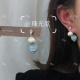 pipi前后戴拉丝球爱心土星耳钉女小众设计感个性百搭耳环耳饰银针