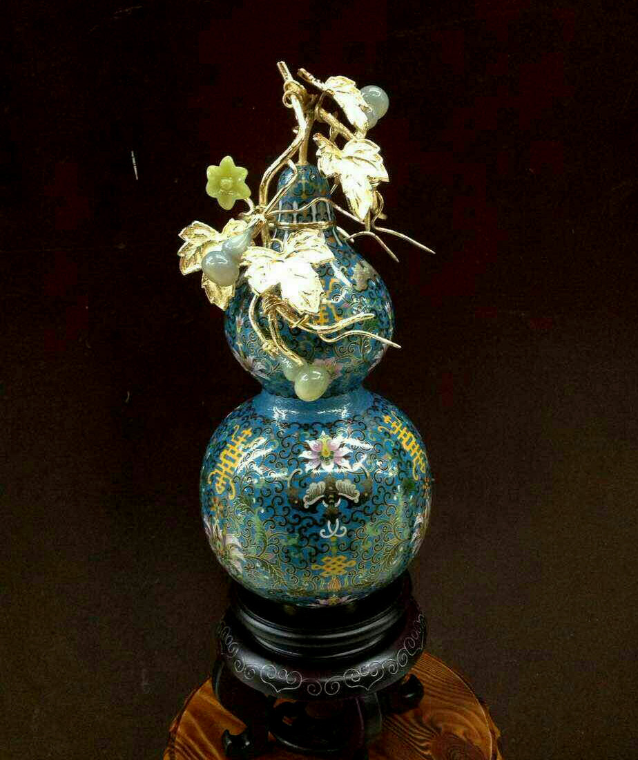 铜胎掐丝珐琅福禄摆件 风水摆件装饰品——中国风礼品 手工艺