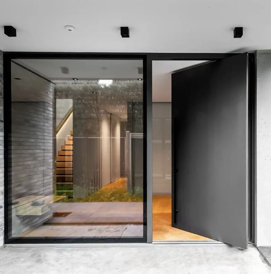 断桥系统偏轴门中轴门玻璃门别墅大门办公室门防爆铸铝门入户门