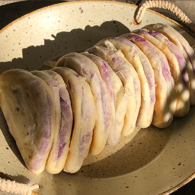 六坊厝紫薯芋泥饼软糯糕点五黑紫米解饿零食小吃千层