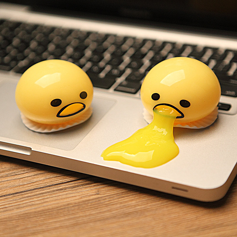 呕吐蛋黄哥 微博同款懒蛋蛋呕吐君捏捏乐吐奶黄包整蛊发泄玩具