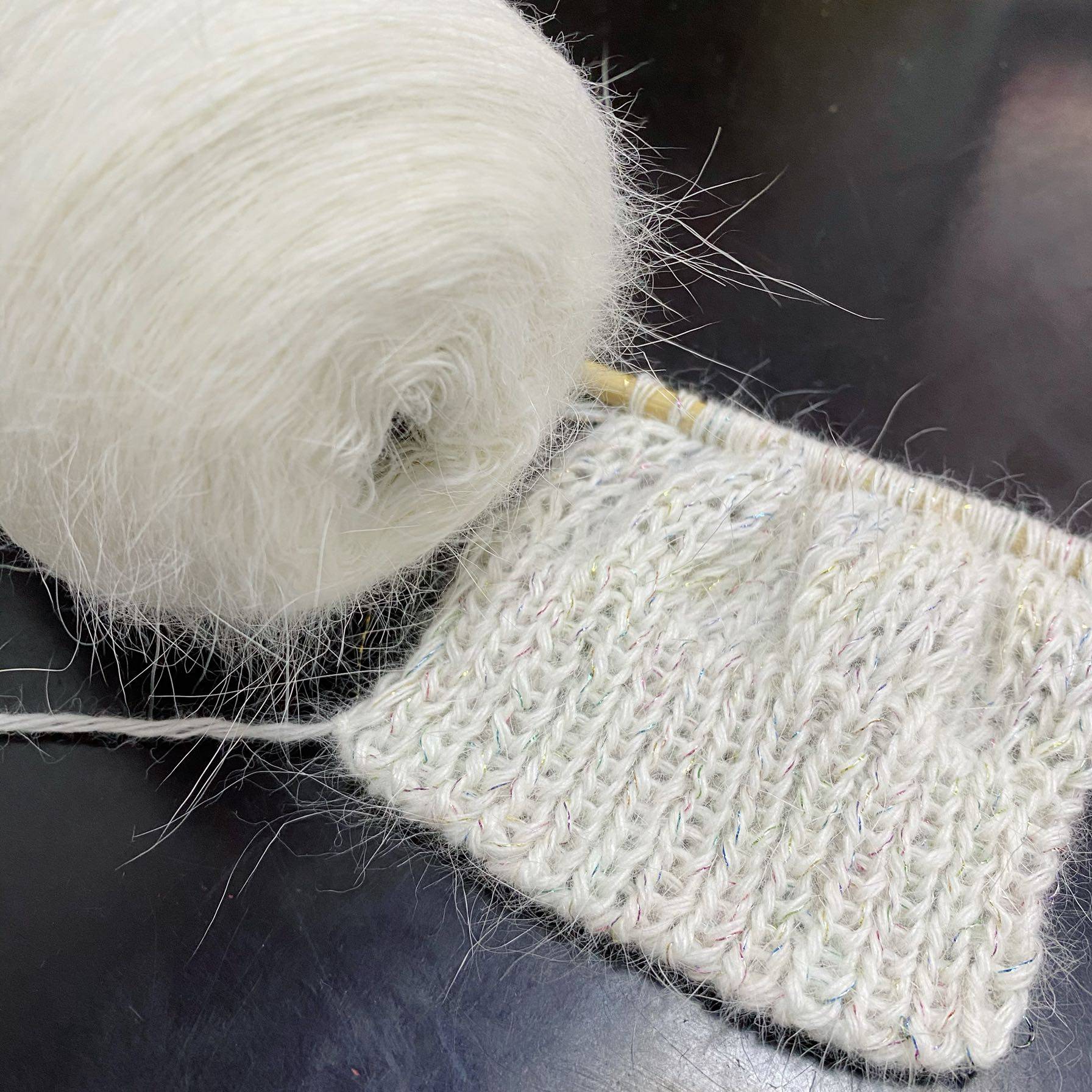 标价毛线会掉毛披肩毛衣兔毛单支兔一斤含量高含量毛线