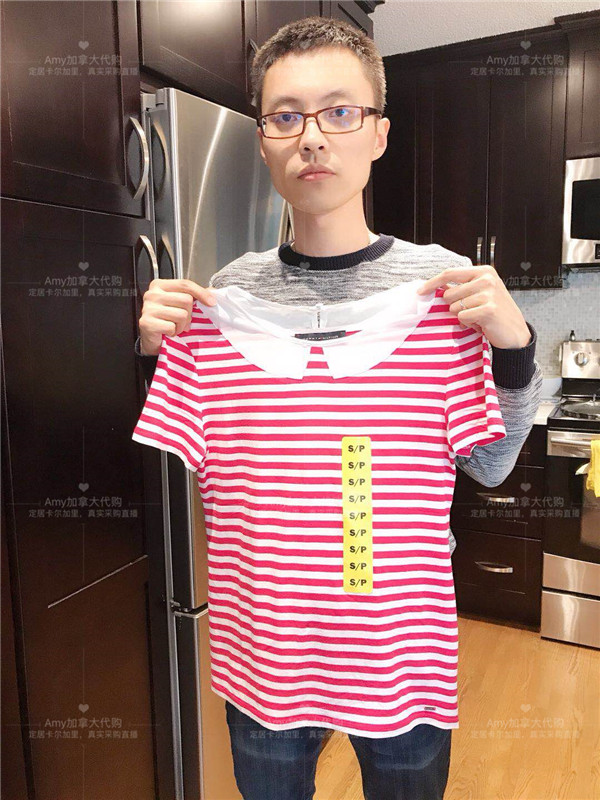 加拿大代购 Tommy 汤米女士条纹雪纺纱领女短袖 减龄 舒适 包拼邮在类目 女装/女士精品, T恤中 - 来自Buy2taobao.com提供专业的淘宝代购服务
