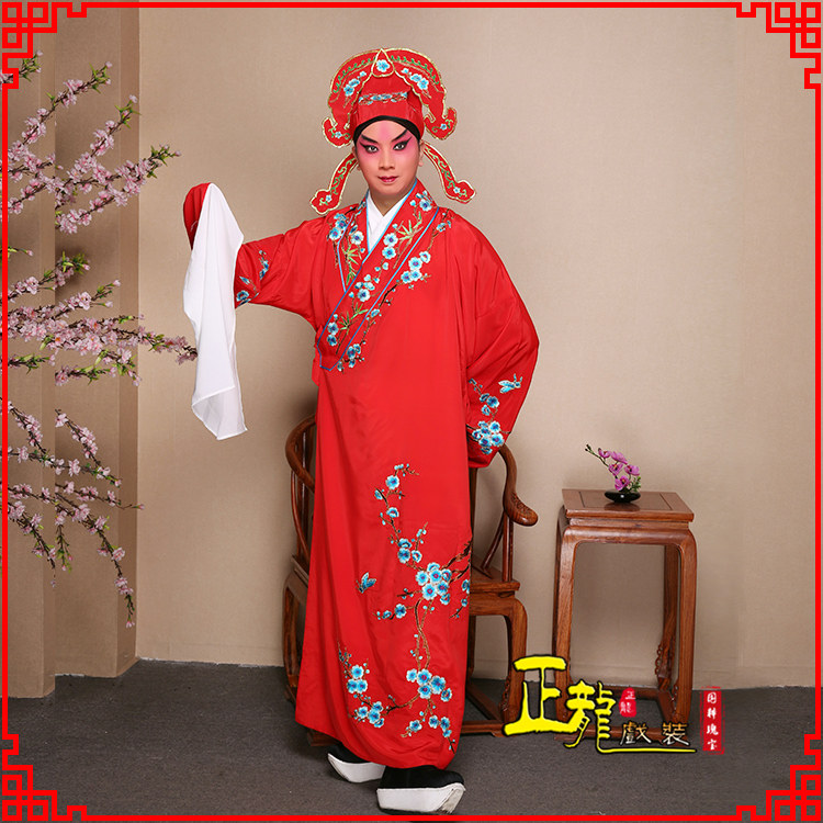 正龙戏装梅花小生衣京剧戏曲服装男舞台演出四大才子书生秀才戏服