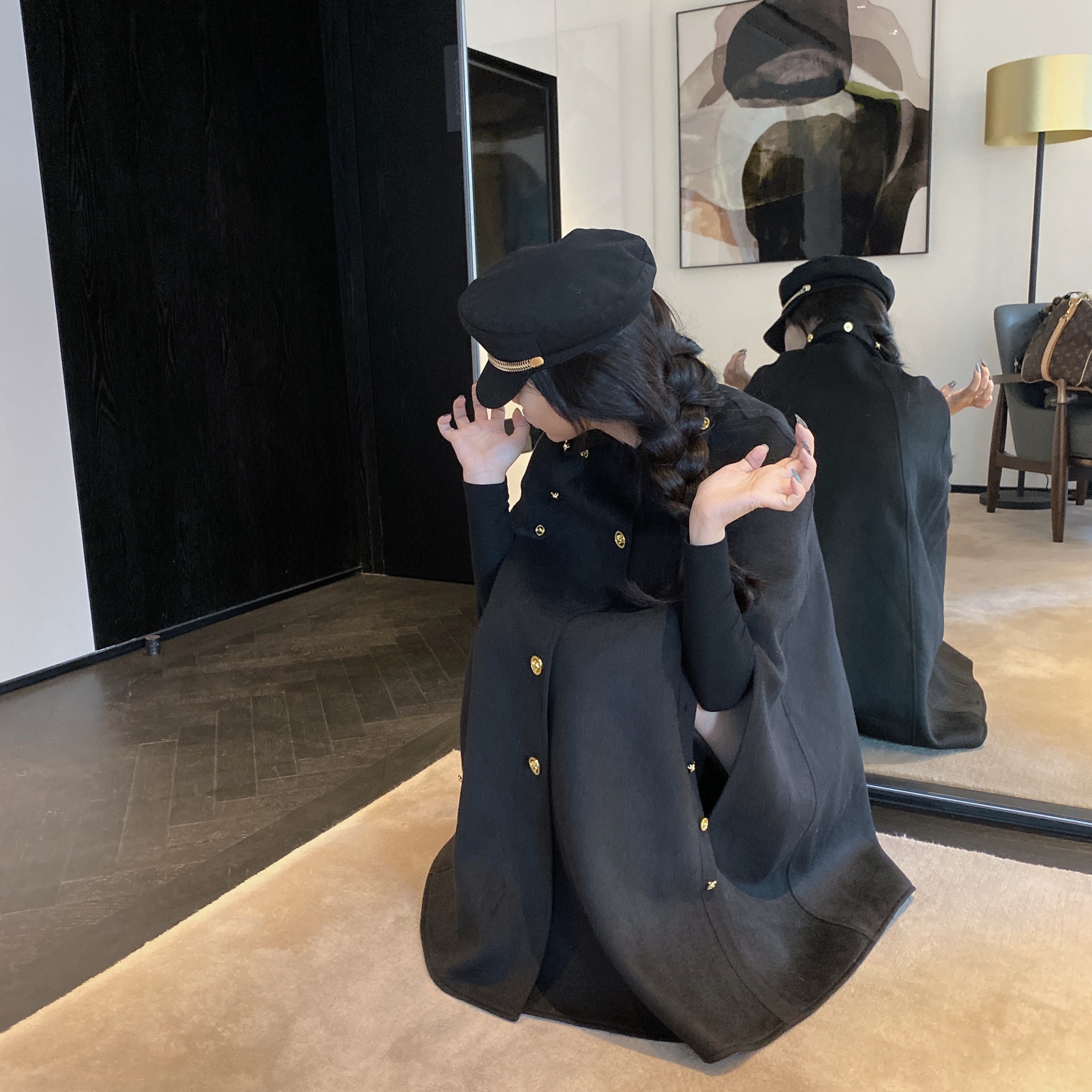 热销披风女秋冬斗篷大衣