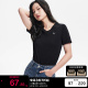 v区【合辑款】绫致Vero Moda T恤女24春夏基础款V领字母logo上衣