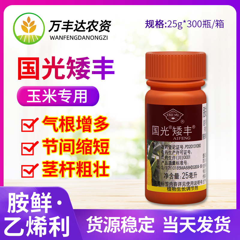 国光矮丰胺鲜乙烯抗倒伏促发发根增产植物玉米生长调节剂