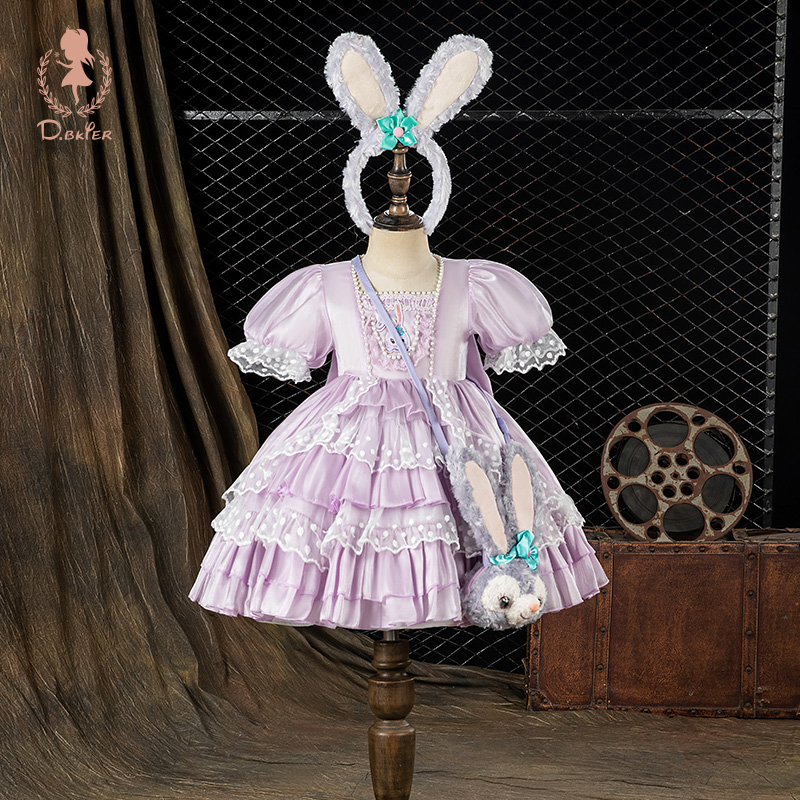 D.Bkyer原创女童夏装新款星黛露公主裙迪士尼儿童兔子洛丽塔裙子