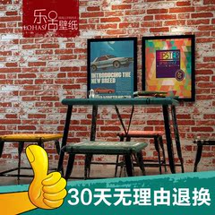 3D仿古砖纹砖块红砖灰砖白砖壁纸酒吧餐厅服装店复古怀旧砖头墙纸