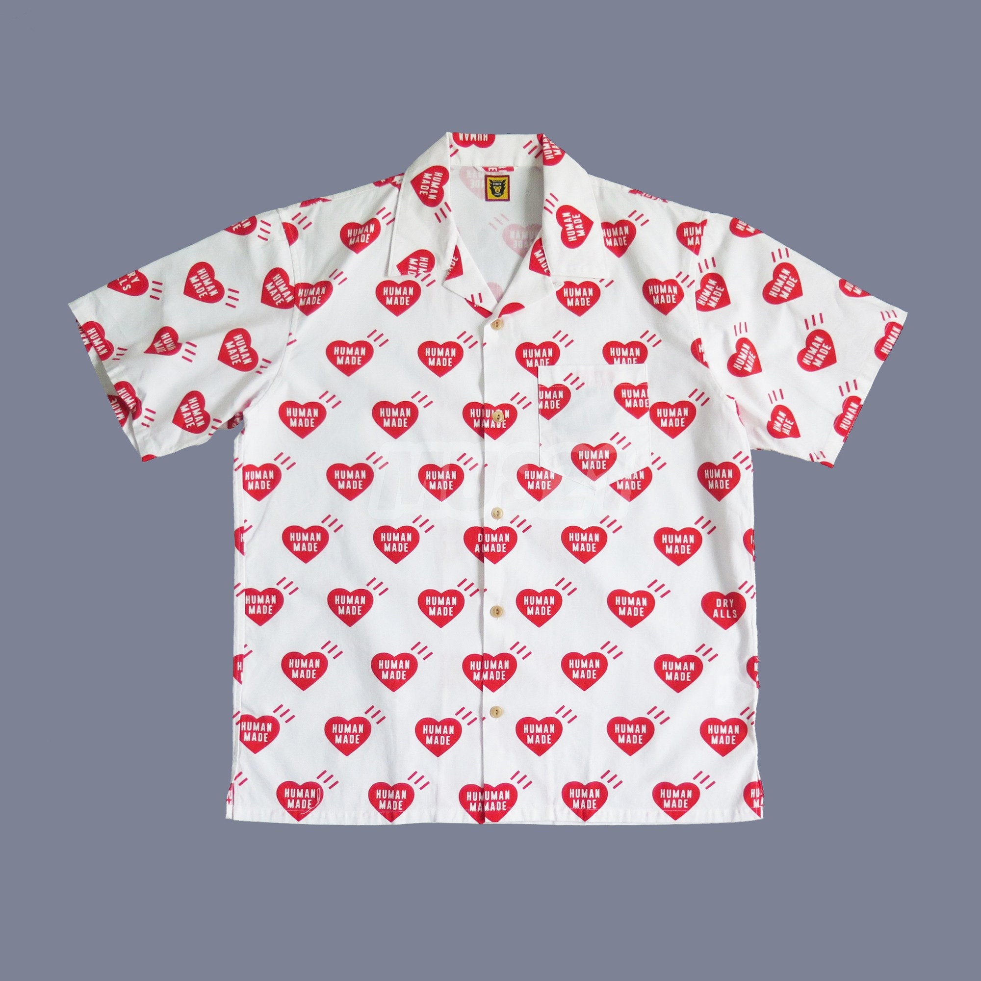 国内现货humanmadeheartbadge人间制爱心刺绣字母竹节棉短袖