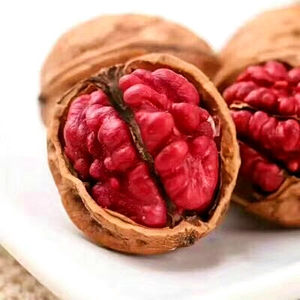 新疆特产野生红心核桃原味薄皮红衣血核桃2021年新货 2斤装 包邮