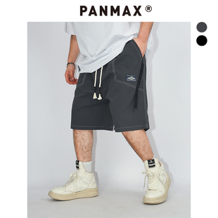 PANMAX大码加大宽松重磅酷潮休闲运动透气美式潮流胖男士夏季短裤