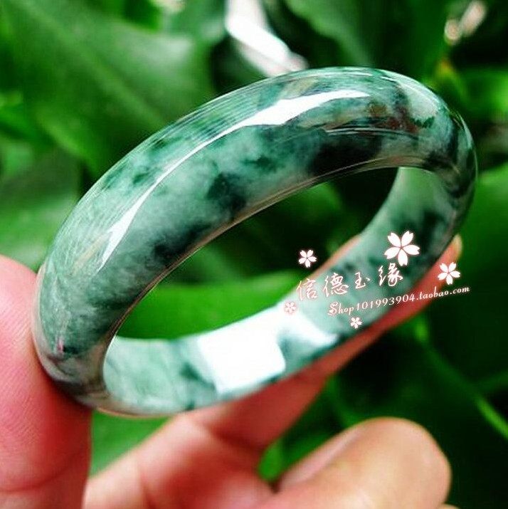 特价缅甸天然翡翠a货玉手镯 云南正品冰种满阳绿飘花女玉镯送证书