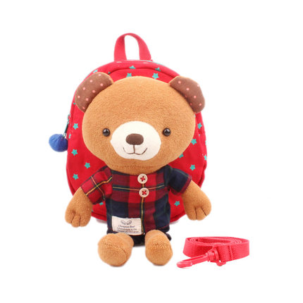幼儿园书包男1-3周岁宝宝书包冠军小熊儿童背包双肩包女防走失包